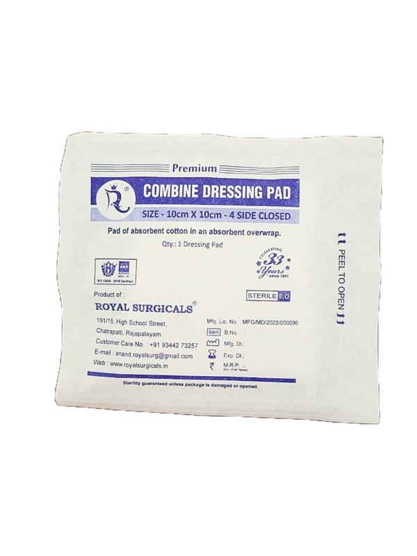 Dressing pad 10cm x 10cm (4 side closed)